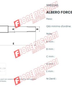 Alternative view of 9962245 - ALBERO FORCELLA   Z.14-L=201 EX  9962191